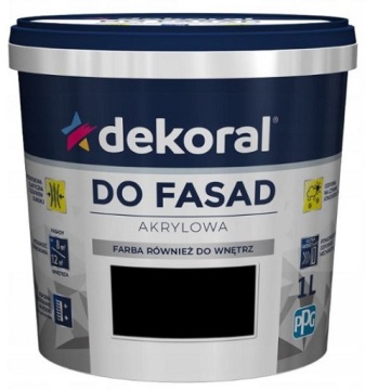 DEKORAL AKRYLOWA FARBA DO FASAD czarny 5L
