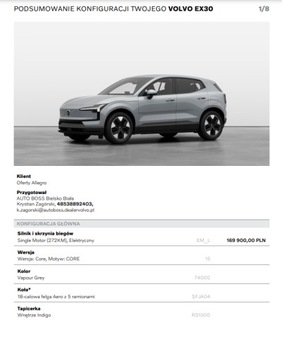 Volvo 2024 VOLVO EX30 DOSTĘPNE OD RĘKI, zdjęcie 9