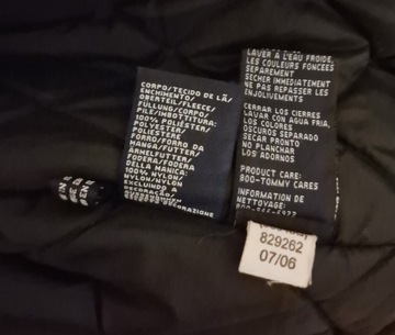 TOMMY HILFIGER Męska Czarna Kurtka Zimowa Parka Logo r. XL