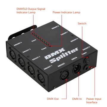 8-канальный усилитель-распределитель DMX512