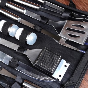 33x Посуда НАБОР ДЛЯ ГРИЛЯ Набор принадлежностей для гриля, набор стальной посуды