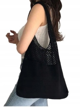 CITY BAG СУМКА, БЕЖЕВАЯ, Вязаная, Светлая