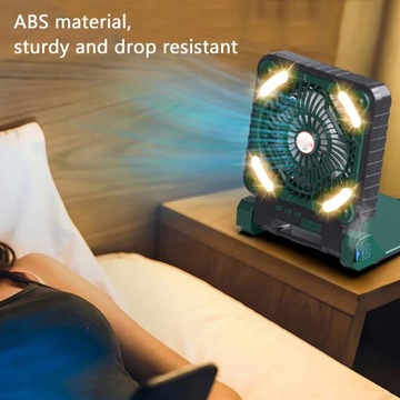 Портативный солнечный вентилятор со светодиодной подсветкой, аккумулятор 10000 мАч DS