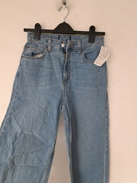 DESIGN niebieskie luźne spodnie dad jeans 26/30