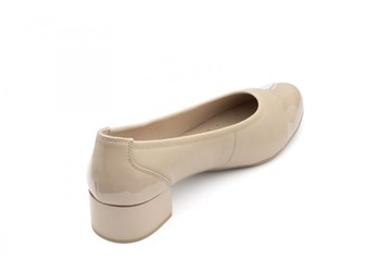 Caprice jasne beżowe damskie buty czółenka z miękkiej skóry naturalnej 6,5