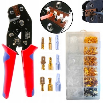 НАБОР ОБЖИМНЫХ ИНСТРУМЕНТОВ ДЛЯ АВТОМОБИЛЬНЫХ РАЗЪЕМОВ, 450 РАЗЪЕМОВ, БОЛЬШОЙ