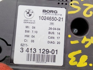 BMW X3 E83 2.5I 03-10 PŘÍSTROJOVÁ DESKA BUDÍKY UK 3413129-01
