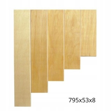 Listwy sprężynujące 795mm do łóżka 80/160cm 3szt