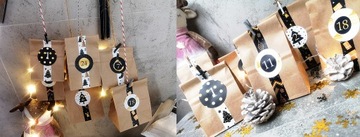 ЭКО-АДВЕНТ-КАЛЕНДАРЬ, ПОДВЕСНОЙ, СТОЯЩИЙ - 4 ЦВЕТА