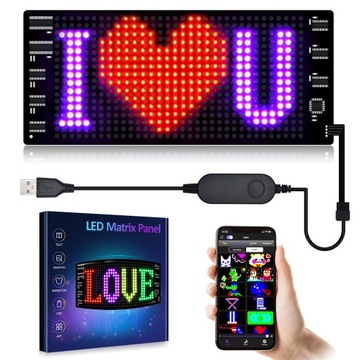 Гибкая светодиодная матрица, RGB-пиксельная панель, Bluetooth, USB, 5 В, адресная