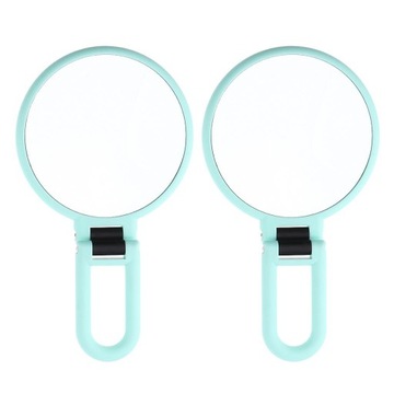 Складное ручное двустороннее зеркало для макияжа, увеличительное зеркало.