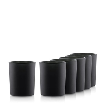 Pojemnik szklany do świec 70848 czarny mat 280 ml zestaw 100 szt.