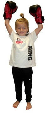 Młodzieżowy zestaw bokserski 100x35cm czarny rękawice 8 OZ mocowanie