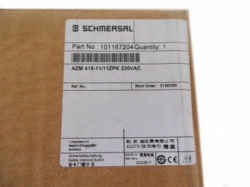SCHMERSAL 101167204 AZM 415-11/11ZPK 230VAC !NEW!