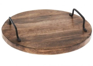 DREWNIANA DESKA DO SERWOWANIA MANGO BOHO 30 CM