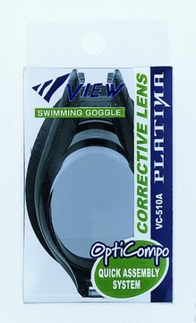 Корректирующие очки для плавания Platina V500A, черные