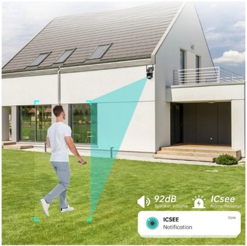 СОВРЕМЕННАЯ IP-КАМЕРА НАРУЖНАЯ СИГНАЛИЗАЦИЯ 8 Мп WIFI 3 в 1 2 ICSEE ZOOM 4 объектива