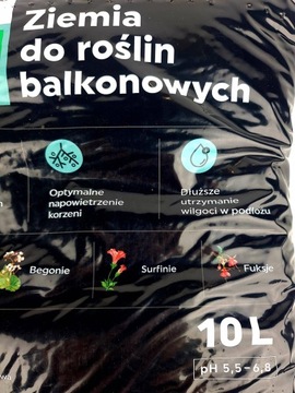 Ziemia do kwiatów balkonowych 10 litrów