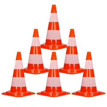 6 x pylon stozka komunikacyjnego 47 cm