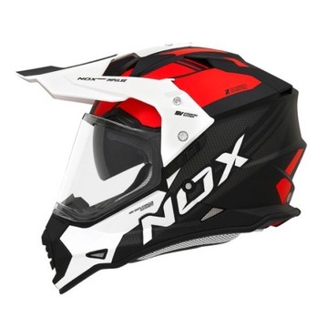 NOX N312 IMPULSE KASK MOTOCYKLOWY CROSS SZYBA XL
