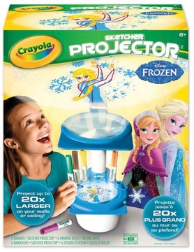Crayola FROZEN Projektor Rzutnik Lampka Mazaki 24h