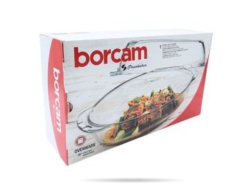 Устойчивый сосуд для выпечки с овальным покровом 2250 мл Borcam Pasabahce