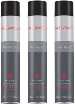 ALLWAVES LAKIER DO WŁOSÓW BARDZO MOCNY 3x750 ml