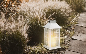 2x Садовая Лампа СОЛНЕЧНЫЙ СВЕТОДИОДНЫЙ ФОНАРЬ 27см БЕЛЫЙ