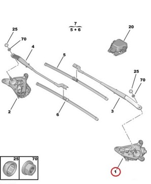 MOTOR STĚRAČE LEVÝ PŘEDNÍ NOVÝ ORIGINÁLNÍ PEUGEOT 508 9816172780 33970215