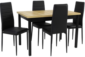 ROZKŁADANY stół Do kuchni i 4 tapicerowane krzesła