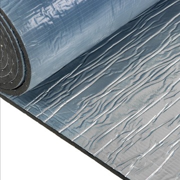 Звукоизоляция МАТОВАЯ АЛЮМИНИЕВАЯ ПЕНА с КЛЕЕМ Пароизоляция из фольги 9мм кемпер