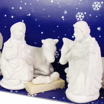 Гипсовые фигурки для вертепа, белые, под роспись, 10 см.