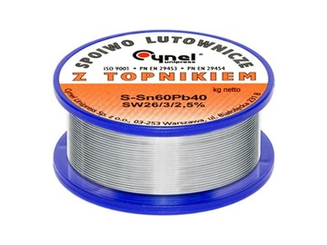 CYNA Z TOPNIKIEM TINOL 0,5mm 100g SZPULKA Cynel 5516