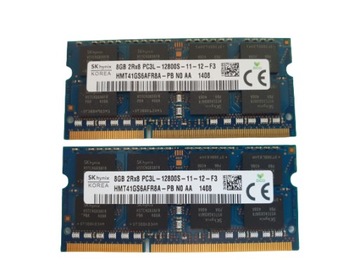 DDR3 16GB 2x8GB DDR3 SO-DIMM PC3L 12800S 1600MHz