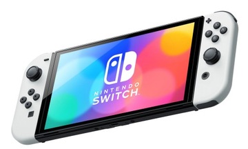Консоль Nintendo Switch OLED, белая, в ухоженном состоянии, комплект A+/A-