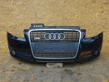 AUDI A4 B7 ZDERZAK PRZÓD PRZEDNI KOMPLETNY ATRAPA GRILL HALOGENY LZ9Y
