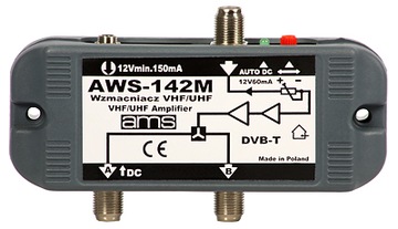 АНТЕННЫЙ УСИЛИТЕЛЬ DVB-T AWS-142 M-2TV + РАЗЪЕМ F