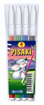 PISAKI 4 KOLORÓW NA PLASTYKĘ