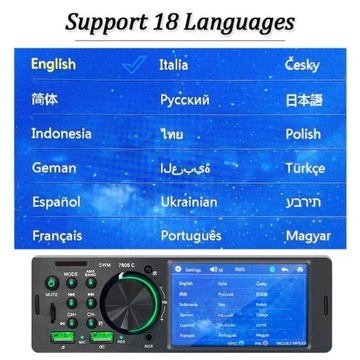 Автомобильный радиоприемник Style 7805C, 1 din, 4,1, сенсорный экран, Mp5, BT, FM, AUX/USB/TF