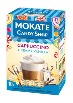 Napój Kawowy Kawa Cappuccino Waniliowe z Kremową Pianką Candy Shop Mokate
