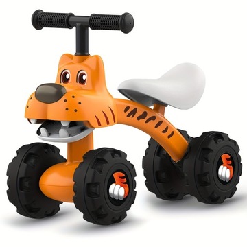 Tiger Balancing Bike, Riding Toy Without Pedal 4 Wheels Bicycle,