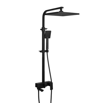 Душевой набор накладной монтаж, смеситель, тропическая душевая панель, MATT BLACK