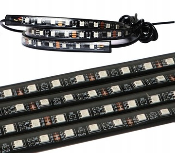 TAŚMA LED POD SAMOCHÓD Światła Neon Pasek RGB WODOODPORNA APLIKACJA ZESTAW