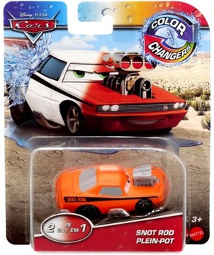 MATTEL CARS AUTA ZMIENIA KOLOR POLIP - SNOT ROD