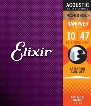 Struny Elixir NanoWeb 80/20 Bronze 12-string 10-47