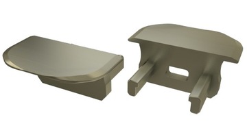 Круглая боковая заглушка из нержавеющей стали для встраиваемого профиля LUMINES B для дерева