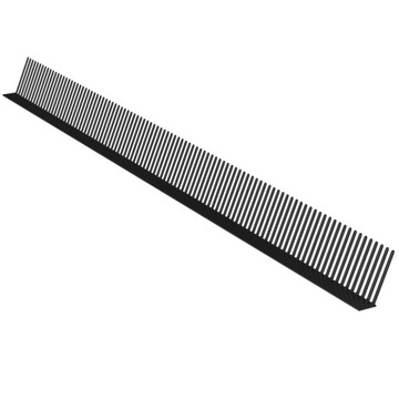 GRZEBIEŃ OKAPOWY PŁASKI WRÓBLÓWKA 60mm 1m RAL 9005 OKAP