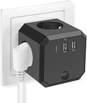 РОЗЕТКИ CUBE РОЗЕТКИ CUBE с 2x USB, USB-C 7-в-1