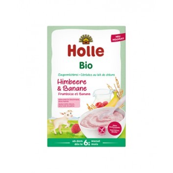 Holle Kaszka Ryżowa z Malinami i Bananami na Kozim Mleku +śliniaczek
