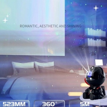 GALAXY NIGHT LIGHT ASTRONAUT DESIGN WIELE OŚWIETLENIA | ALLEGRO